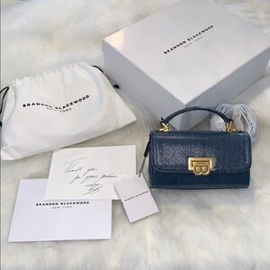 Brandon Blackwood Aida Bag In Waxed Denim